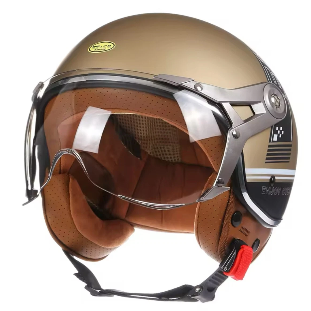 Casco Moto 3/4 Vintage