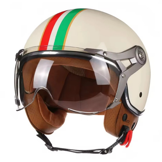 Casco Moto 3/4 Vintage