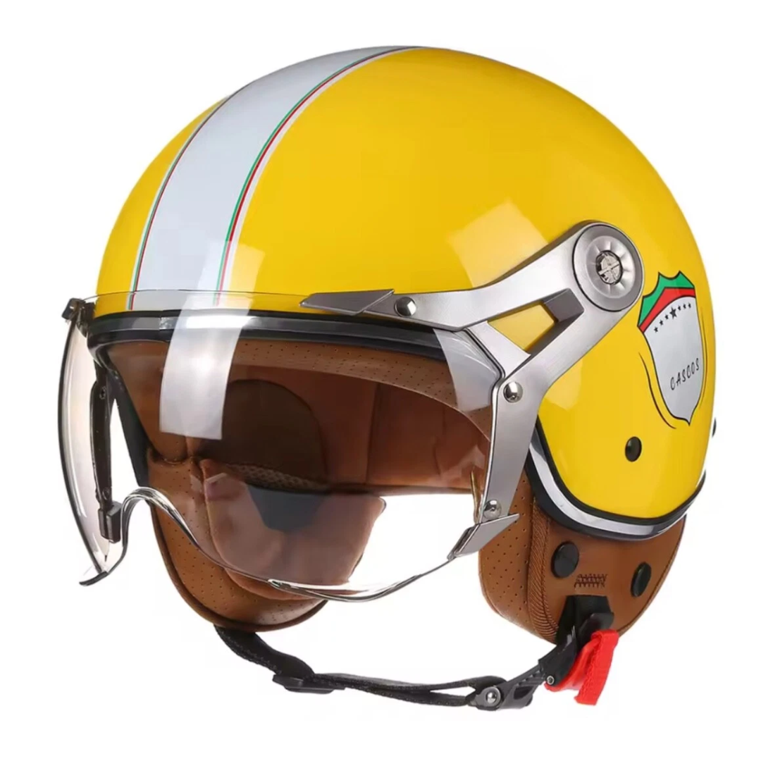Casco Moto 3/4 Vintage