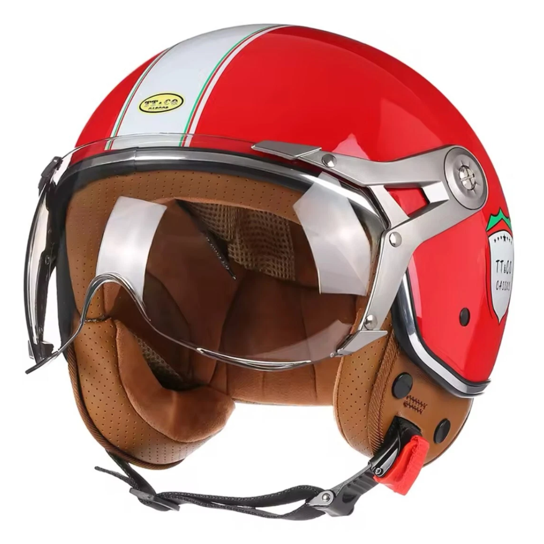 Casco Moto 3/4 Vintage