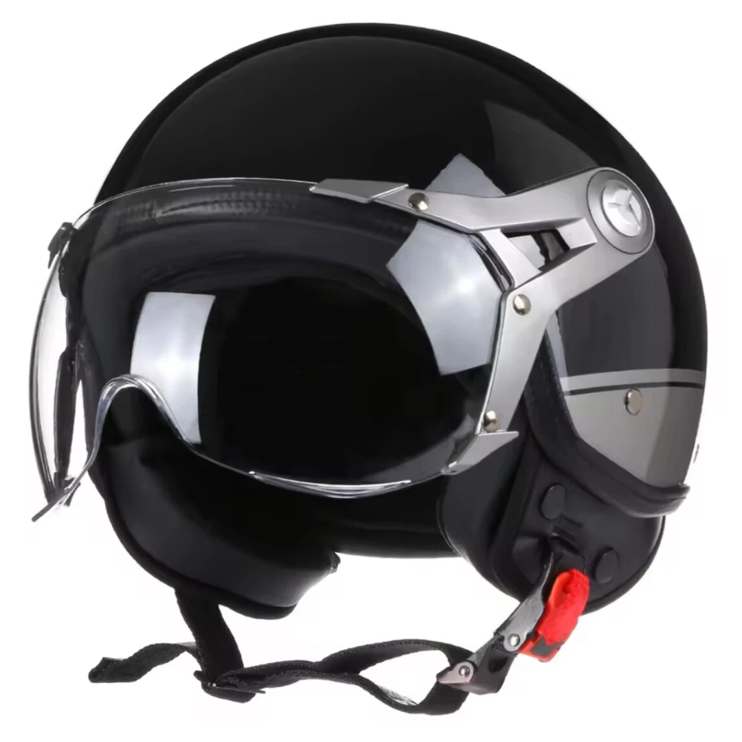 Casco Moto 3/4 Vintage