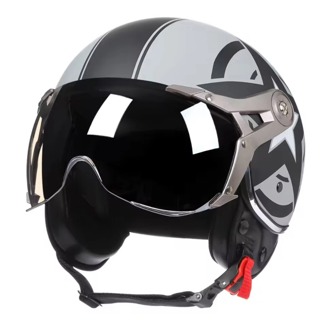 Casco Moto 3/4 Vintage